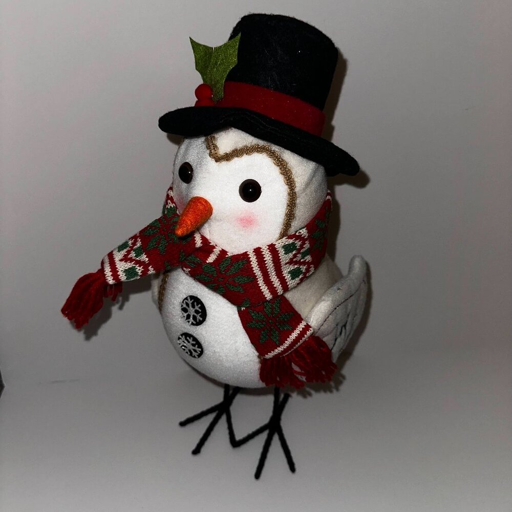 Holiday Time Large 18” Felt Bird JOY Christmas Decor Scarf Hat Walmart
